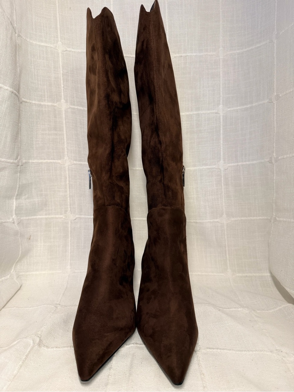 Guess Brown Pointed Toe Suede Boots - Picture 4 of 6